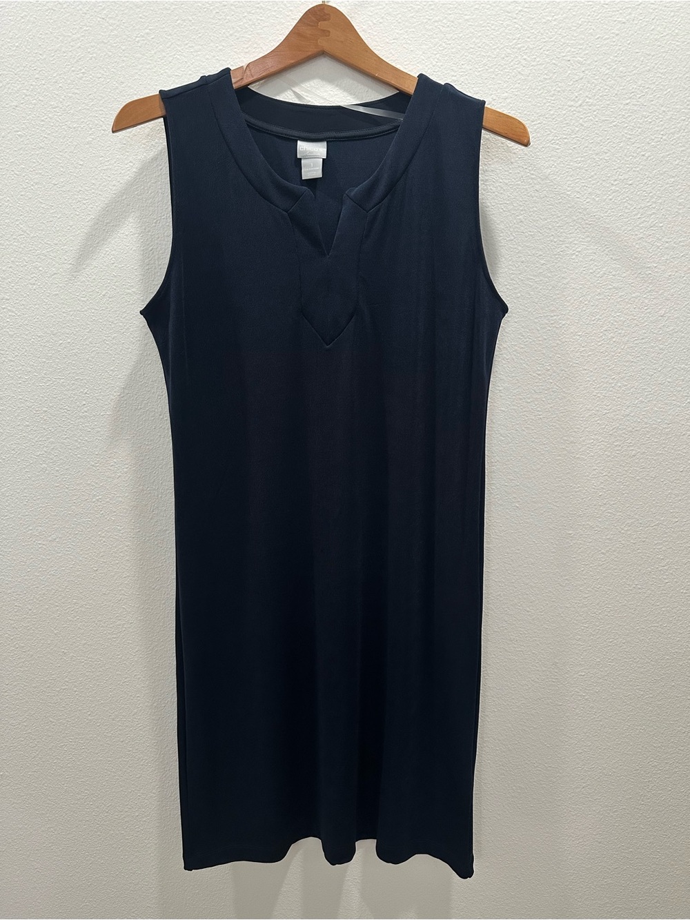 Chicos Soft Sleeveless Navy Blue shift  Dress casual